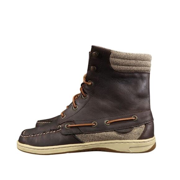 Sperry Shoes Womens 7.5 Boots Hikerfish Lace Up Moc Toe Leather Top Sider Brown - Picture 4 of 15